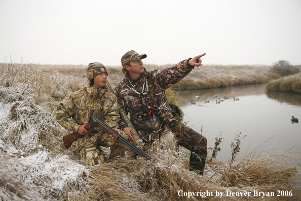 Duck hunting in winter