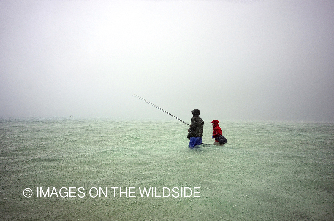 Flyfishermen in the shallows.