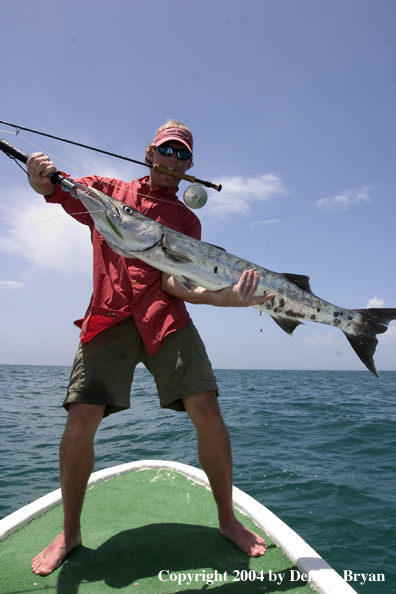 Flyfisherman w/barracuda