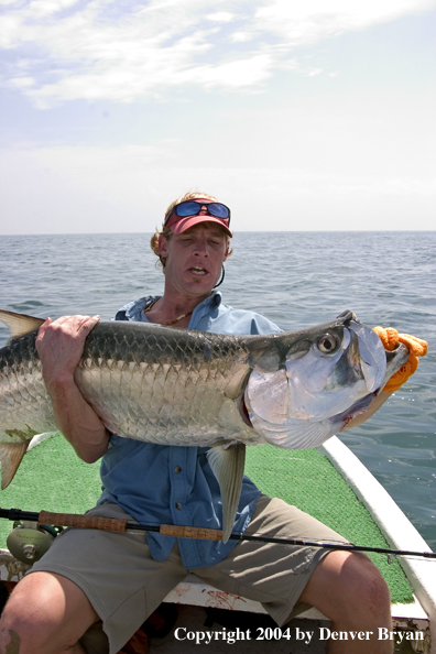 Flyfisherman w/tarpon 