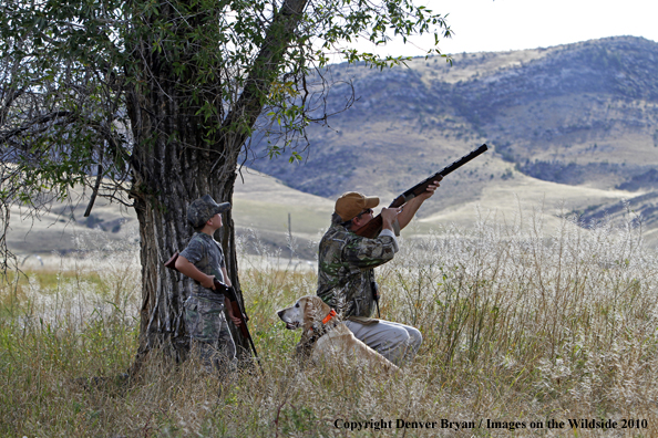 Father and Son Dove Hunting