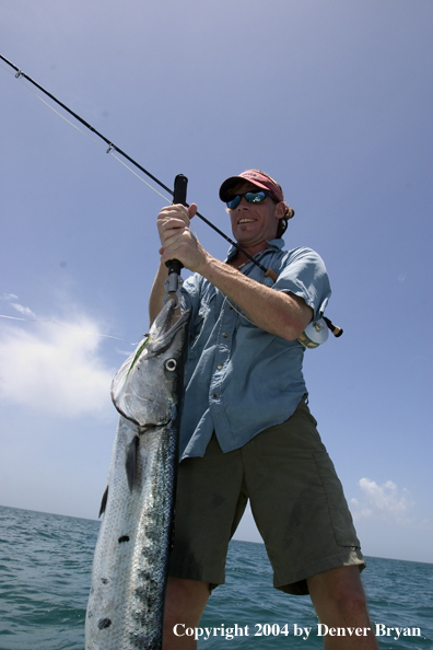 Flyfisherman w/barracuda