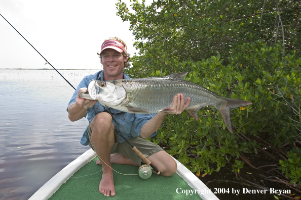 Flyfisherman w/tarpon 