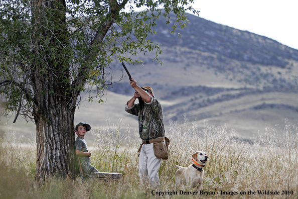 Father and Son Dove Hunting