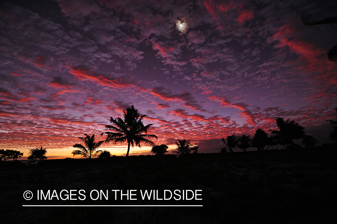 Sunset on Christmas Island.