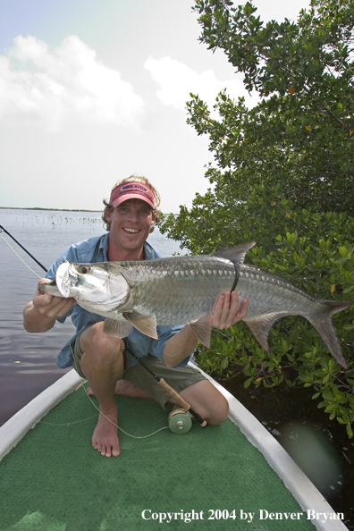 Flyfisherman w/tarpon 