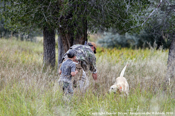 Father and Son Dove Hunting