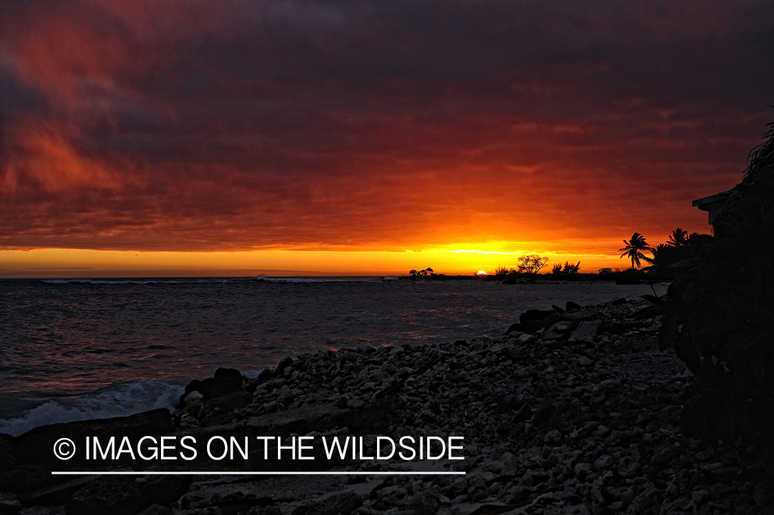 Sunset on Christmas Island.