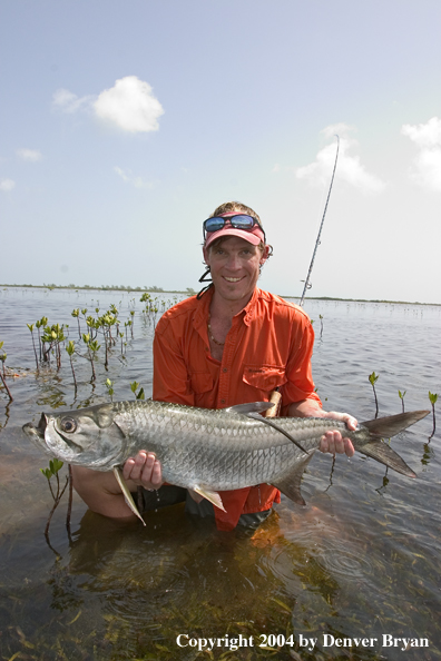 Flyfisherman w/tarpon 