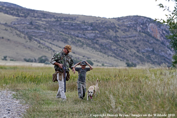 Father and Son Dove Hunting