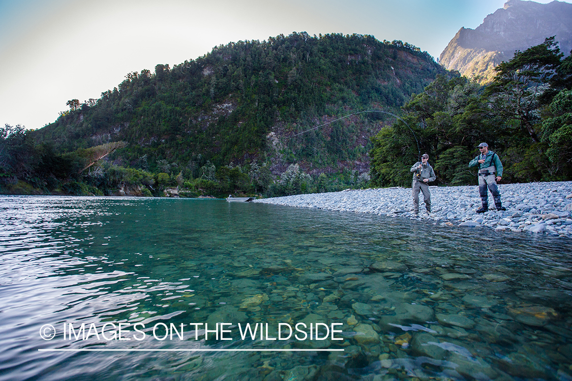 King salmon fishing in Chile.