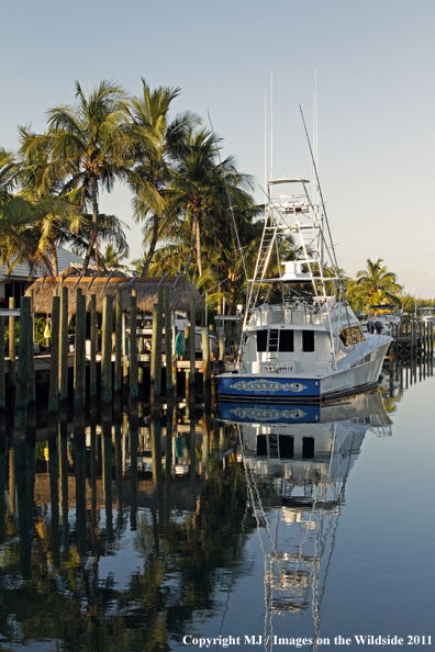 Canal Docks in the Bahamas. 