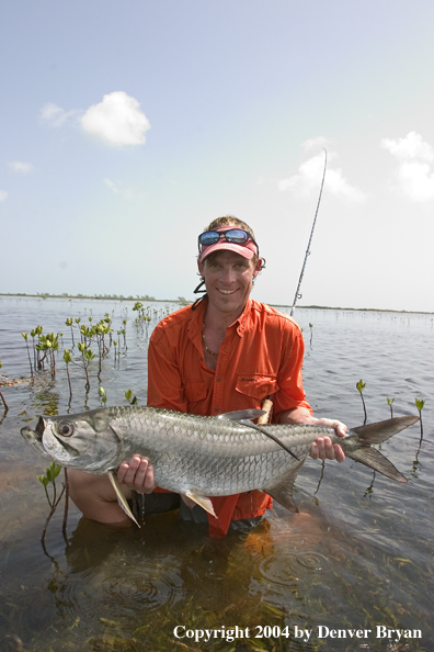 Flyfisherman w/tarpon 