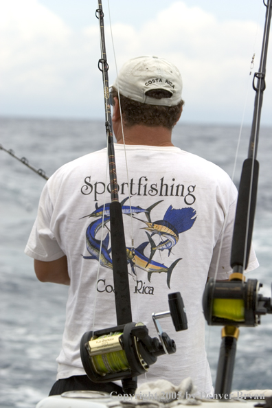 Deep sea fisherman on boat.