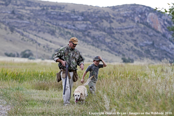 Father and Son Dove Hunting