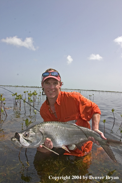 Flyfisherman w/tarpon 