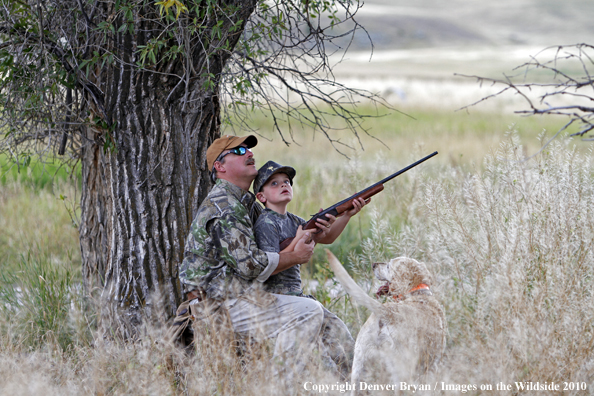 Father and Son Dove Hunting