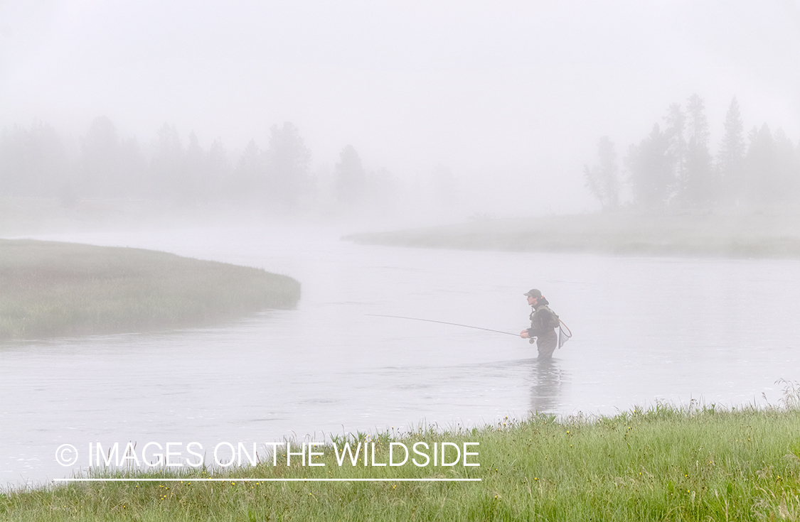 Flyfisherman on Hebgen Lake, MT.