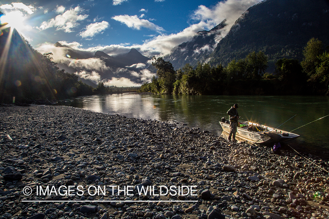 King salmon fishing in Chile.