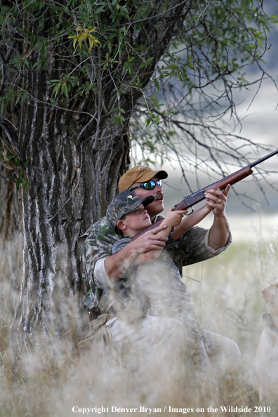 Father and Son Dove Hunting