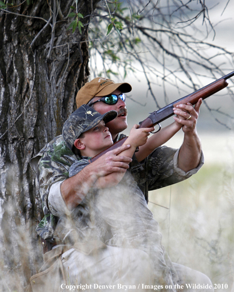 Father and Son Dove Hunting