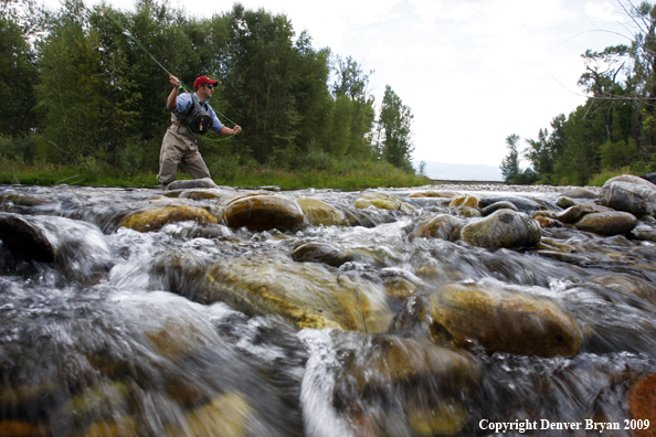 Flyfisherman on Gallatin River