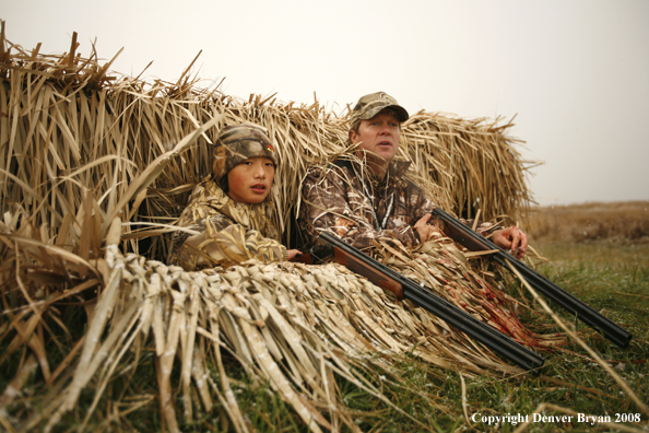 Duck hunting in winter