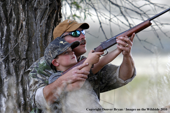 Father and Son Dove Hunting