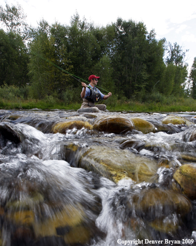 Flyfisherman on Gallatin River