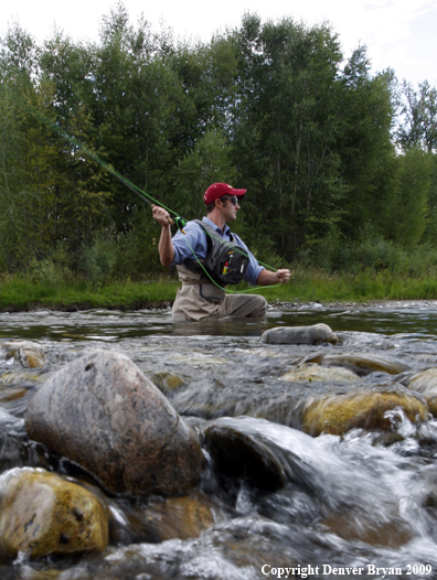 Flyfisherman on Gallatin River