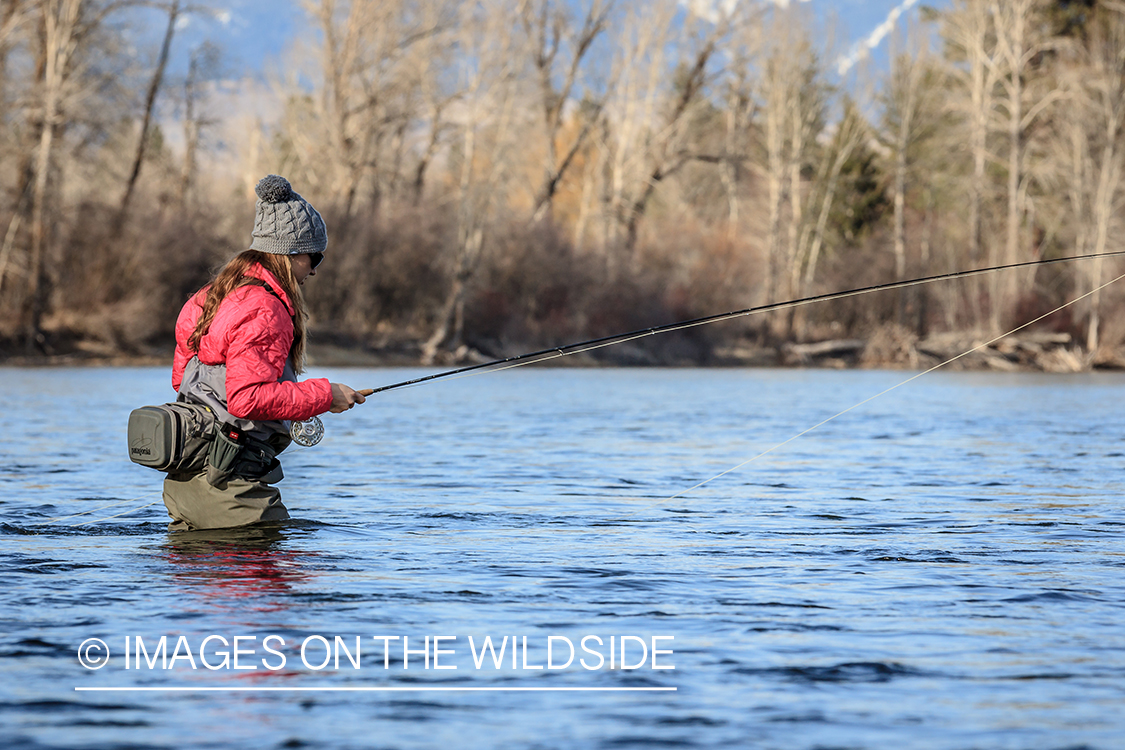 Flyfishing woman.