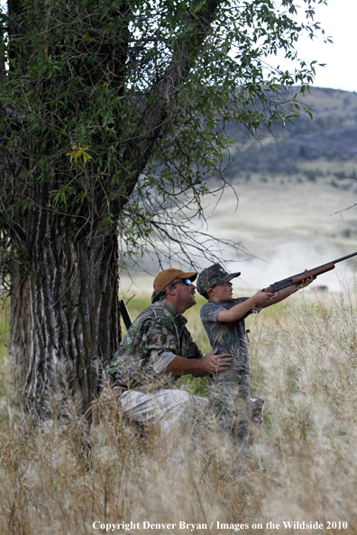 Father and Son Dove Hunting