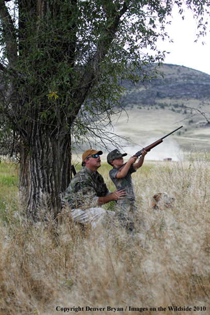 Father and Son Dove Hunting