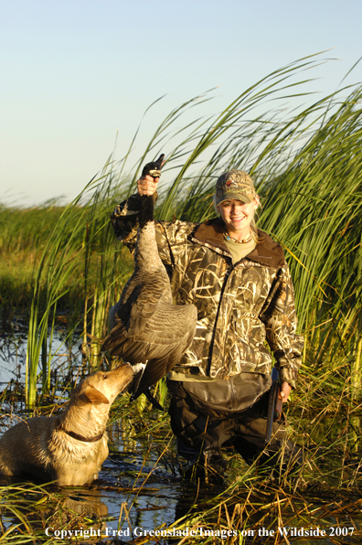 Young Woman Waterfowl hunter 