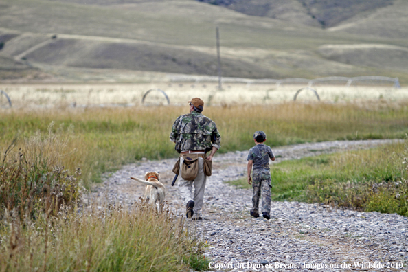 Father and Son Dove Hunting