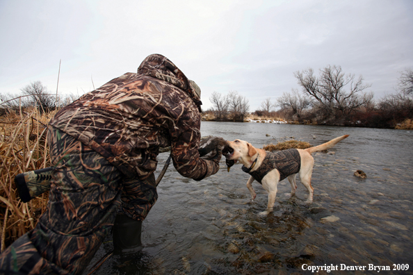 Waterfowl Hunter with Duck