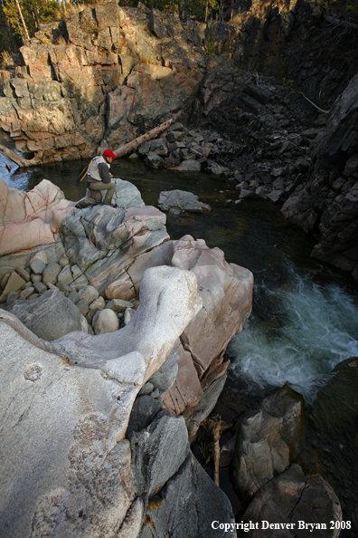 Flyfisherman at Slot Canyon