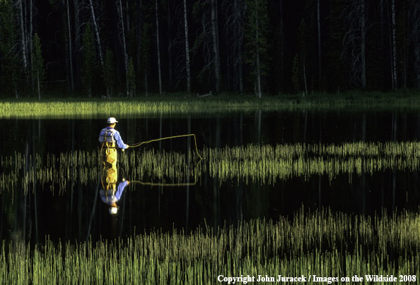 Flyfishing on Yellowstone Lake