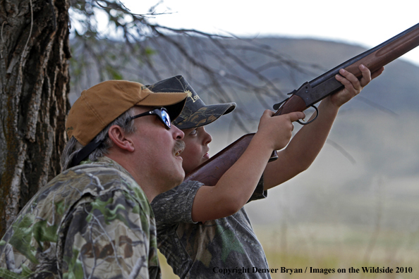 Father and Son Dove Hunting