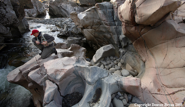 Flyfisherman at Slot Canyon