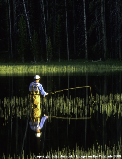 Flyfishing on Yellowstone Lake