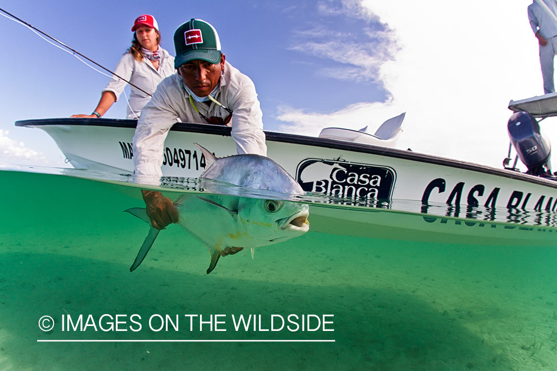 Flyfisherman releasing permit.