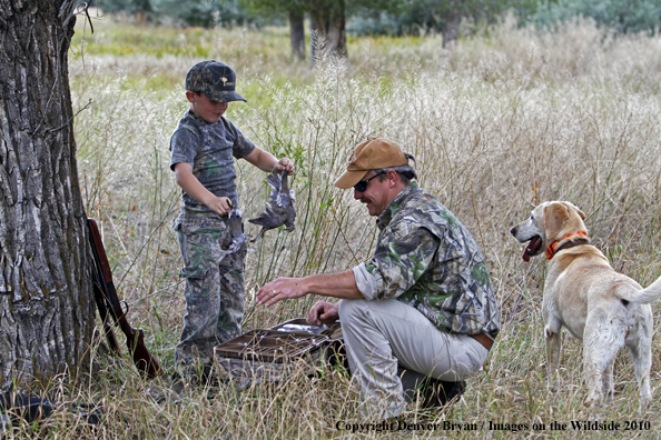 Father and Son Dove Hunting