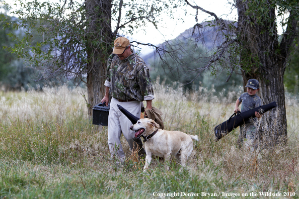 Father and Son Dove Hunting