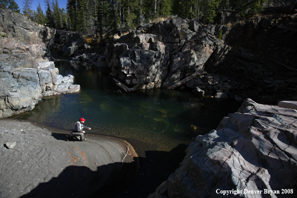 Flyfisherman at Slot Canyon