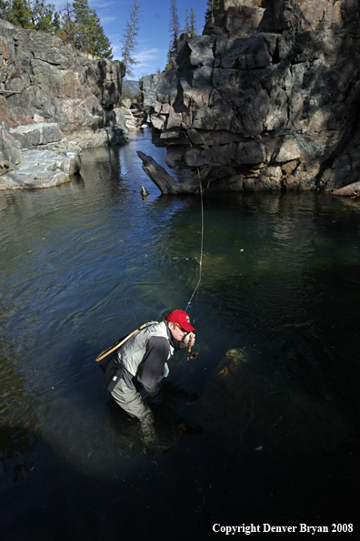 Flyfisherman at Slot Canyon