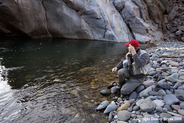 Flyfisherman at Slot Canyon