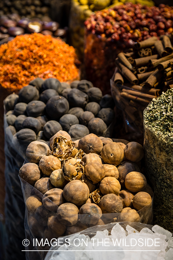 Spices in market in Dubai, UAE.