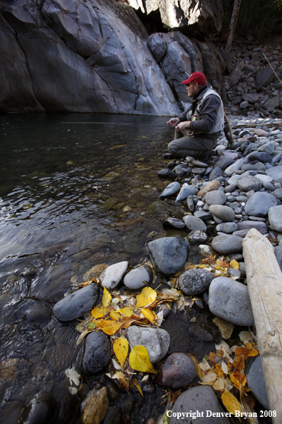 Flyfisherman at Slot Canyon