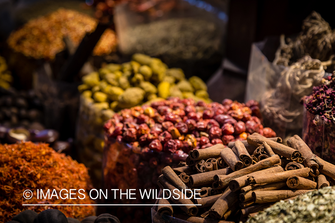 Spices in market in Dubai, UAE.